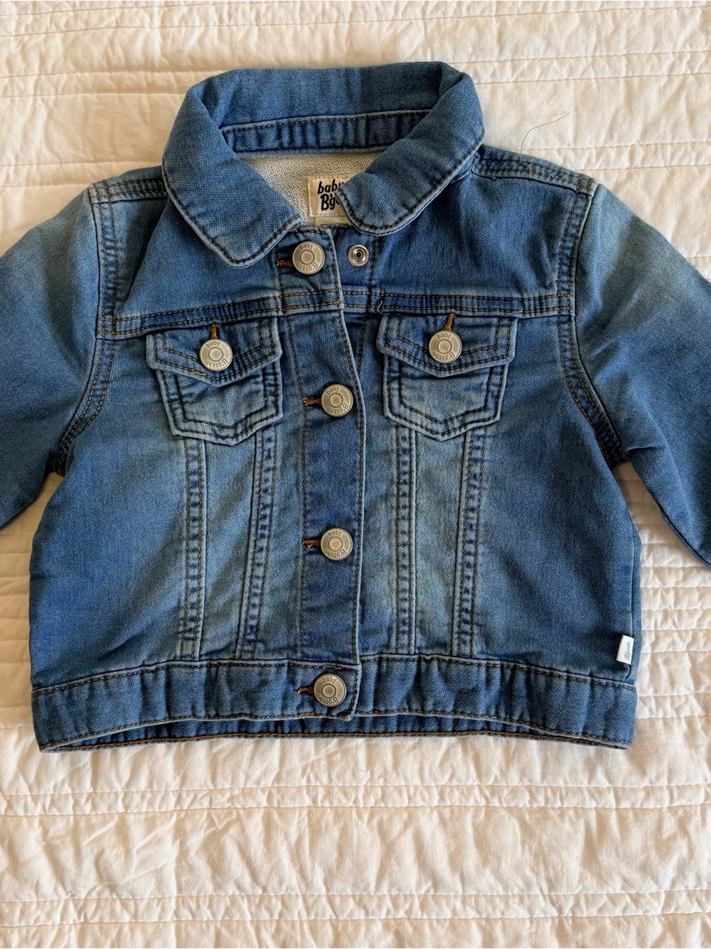 NWT Baby B’gosh Knit Denim Jean Jacket 24M Blue